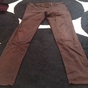 AG Brown Jeggings super skinny.  Great condition - some minor fade as original.